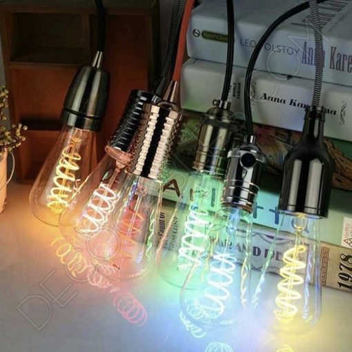 Bombilla pebetero filamento led espiral luz de colores