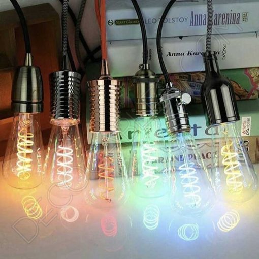 Bombilla pebetero filamento led espiral luz de colores