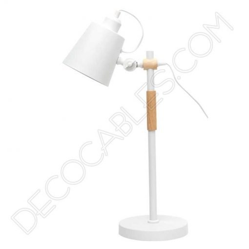 Lámpara flexo de escritorio estilo nórdico modelo Bergen 2 Flexo de estilo nórdico contemporáneo en color blanco modelo Bergen 1xE27