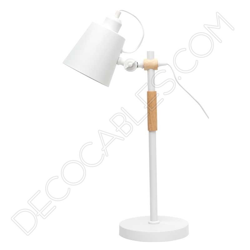 Flexo de estilo nórdico contemporáneo en color blanco modelo Bergen 1xE27 Flexo de estilo nórdico contemporáneo en color blanco modelo Bergen 1xE27