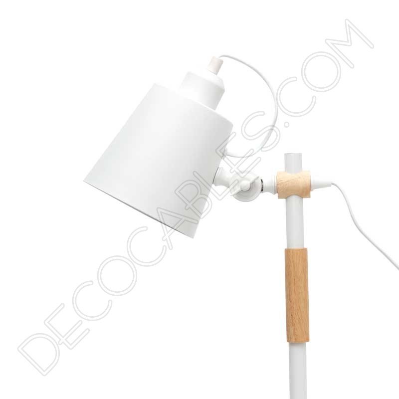 Flexo de estilo nórdico contemporáneo en color blanco modelo Bergen 1xE27 Flexo de estilo nórdico contemporáneo en color blanco modelo Bergen 1xE27