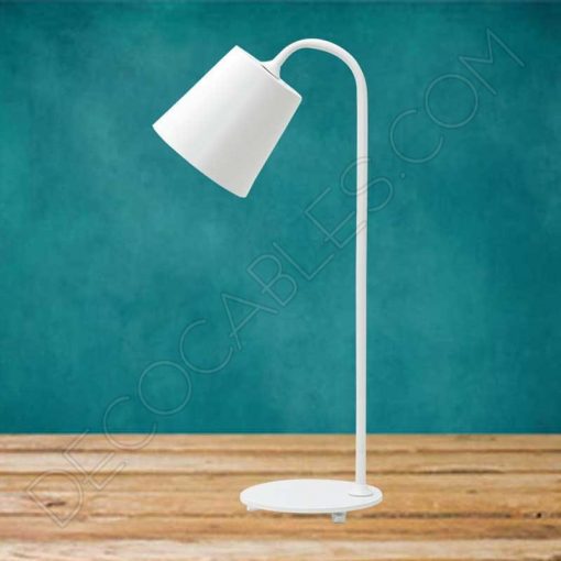 Flexo de estilo nórdico contemporáneo en color blanco modelo Finlandia 1xE27