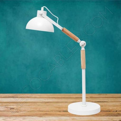 Flexo de estilo nórdico contemporáneo en color blanco modelo Upsala 1xE27