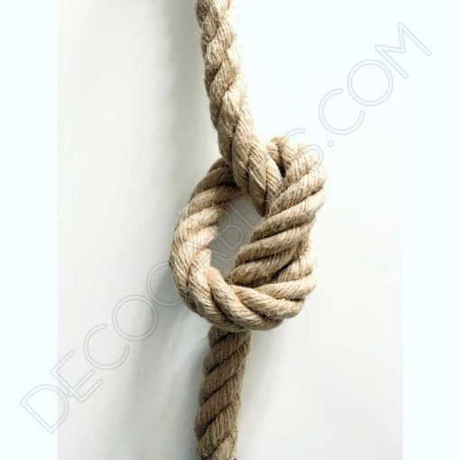 Lámpara colgante soga gruesa 30mm accesorios en negro