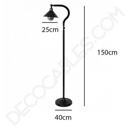 Lámpara de pie rústica soga de cáñamo 4 Lámpara de pie de salón rústica soga de cuerda de cáñamo