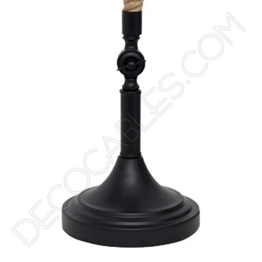 Lámpara de sobremesa rústica soga de cuerda de cáñamo vintage