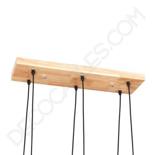 Lámpara de techo de estilo nórdico de madera con 6 luces 3 Lámpara de techo estilo nórdico contemporáneo modelo Arendal grande