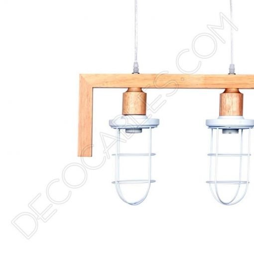 Lámpara de techo de estilo nórdico con luminaria jaula 2 Lámpara de techo estilo nórdico contemporáneo modelo Asker