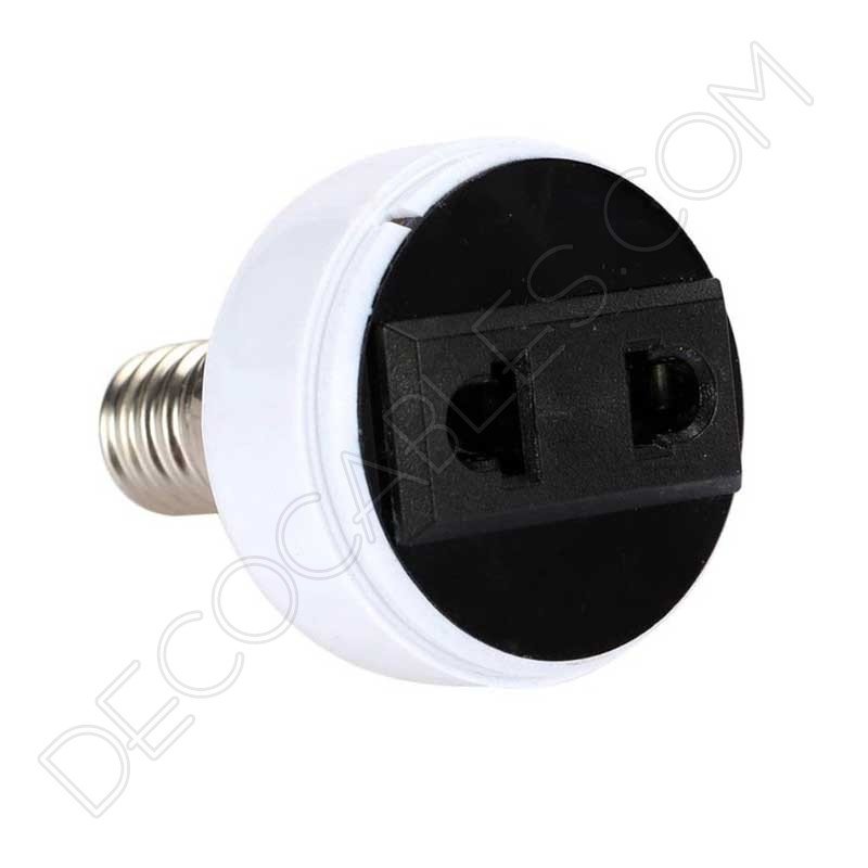 Adaptador convertidor casquillo e14 a enchufe europeo y americano Adaptador convertidor casquillo e14 a enchufe europeo y americano