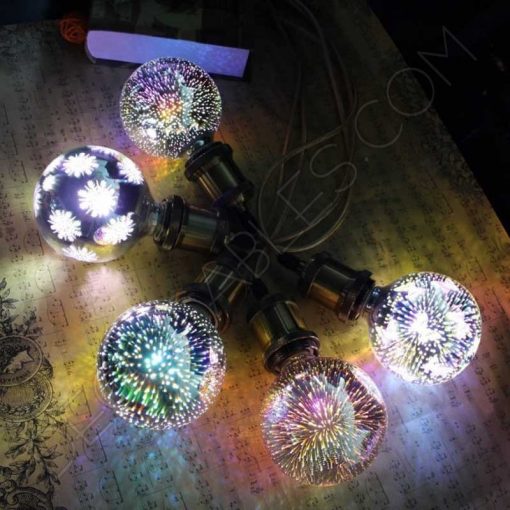 Bombilla led decorativa globo fuegos artificiales 3D 6 Bombilla globo led efecto fuegos artificiales 3D 4W E27