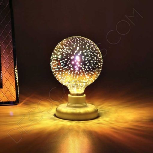 Bombilla led decorativa globo fuegos artificiales 3D 3 Bombilla globo led efecto fuegos artificiales 3D 4W E27