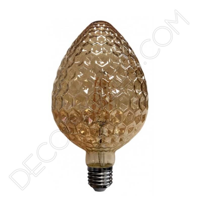 Bombilla decorativa de filamento led modelo piña efecto diamante cristal ámbar 4w Bombilla decorativa de filamento led modelo piña efecto diamante cristal ámbar 4w