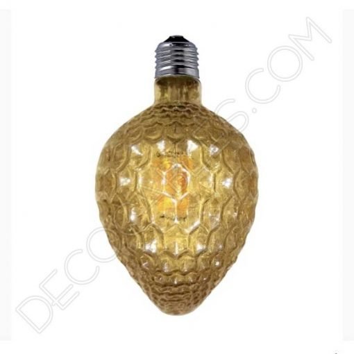 Bombilla filamento led piña cristal ámbar 2 Bombilla decorativa de filamento led modelo piña efecto diamante cristal ámbar 4w