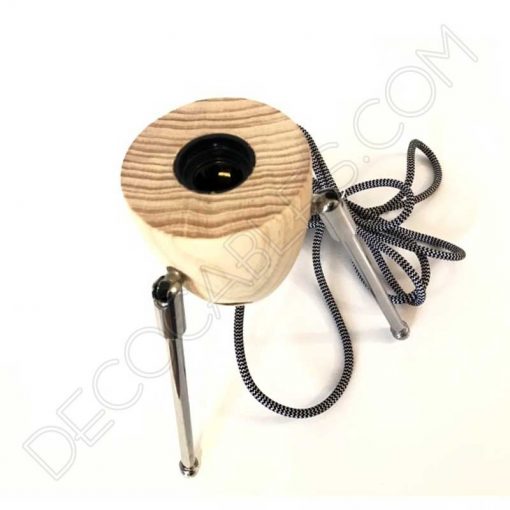 Lámpara de sobremesa cohete Sputnik en madera 3 Lámpara de sobremesa modelo cohete espacial Sputnik