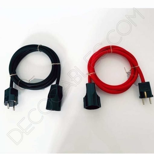 Alargadera con cable textil y toma de tierra