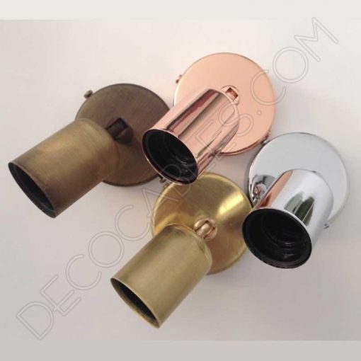 Aplique metálico de pared o techo articulado tipo foco
