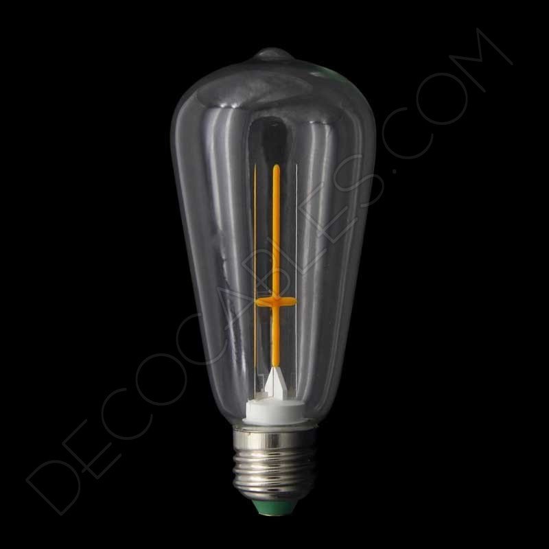 Bombilla decorativa de filamento led en cruz modelo pera Bombilla decorativa de filamento led en cruz modelo pera