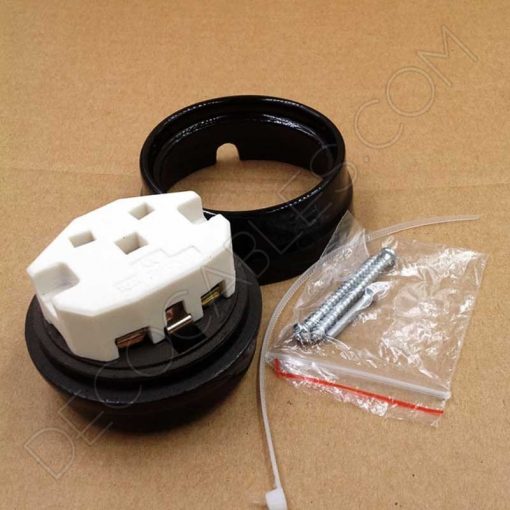 Enchufe de porcelana Vintage con toma de tierra 5 Enchufe de porcelana Vintage con toma de tierra 13