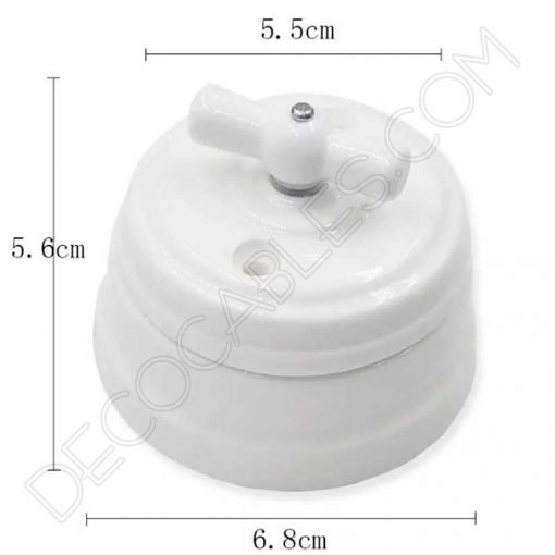 Interruptor de porcelana Vintage 8 Interruptor de porcelana retro estilo vintage