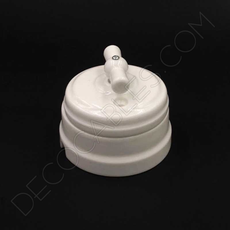 Interruptor de porcelana retro estilo vintage Interruptor de porcelana retro estilo vintage
