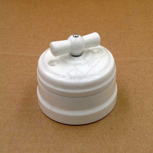 Interruptor de porcelana Vintage 3 Interruptor de porcelana retro estilo vintage