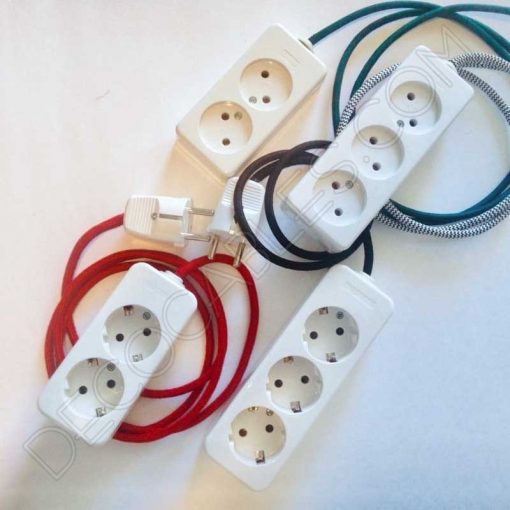 Regleta de conexión base múltiple con cable textil