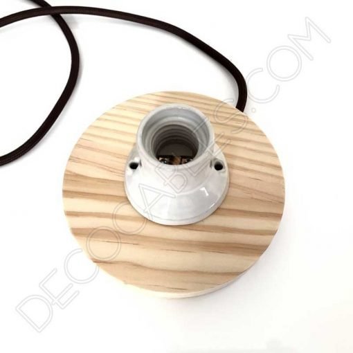 Lámpara sobremesa madera y cerámica blanca vintage 2 Lámpara de sobremesa madera y porcelana vintage