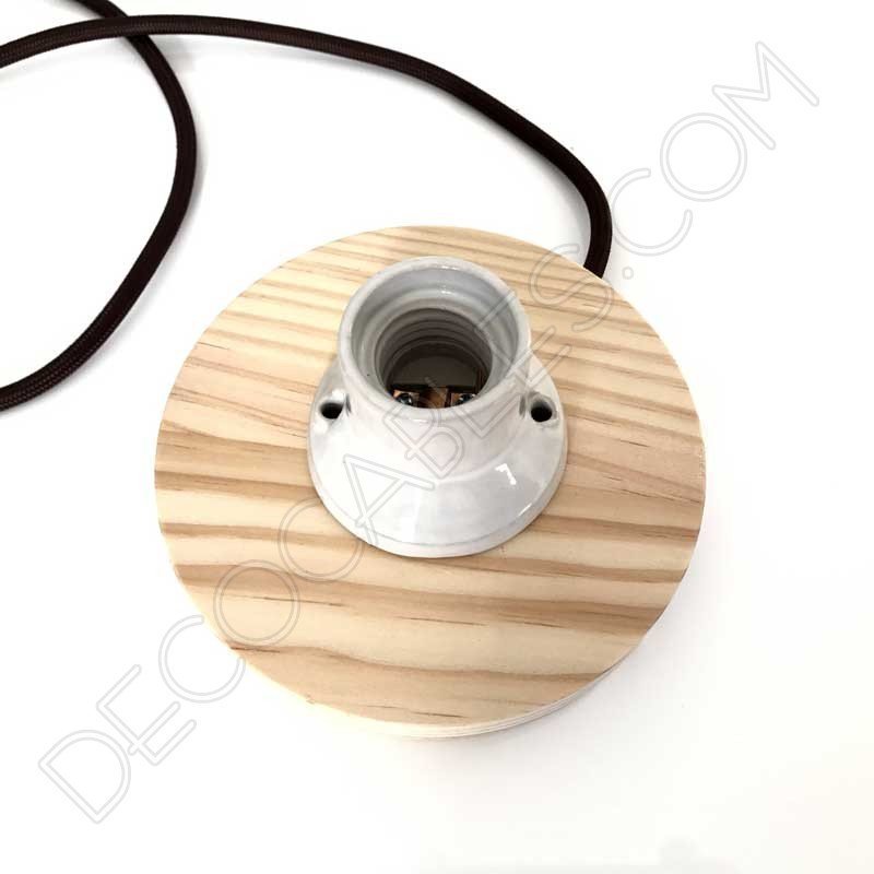 Lámpara de sobremesa madera y porcelana vintage Lámpara de sobremesa madera y porcelana vintage