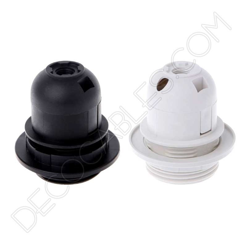 Portalámparas E27 para pantalla con salida lateral para cable Portalámparas E27 para pantalla con salida lateral para cable