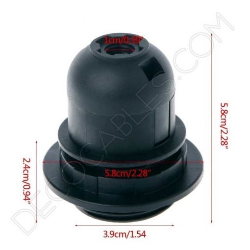 Portalámparas E27 para pantalla con orificio lateral para cable 7 Portalámparas E27 para pantalla con salida lateral para cable