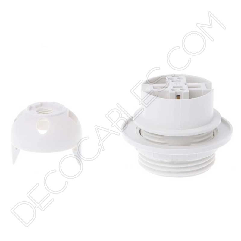 Portalámparas E27 para pantalla con salida lateral para cable Portalámparas E27 para pantalla con salida lateral para cable