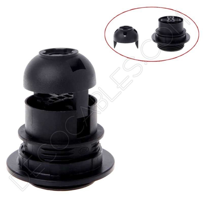 Portalámparas E27 para pantalla con salida lateral para cable Portalámparas E27 para pantalla con salida lateral para cable