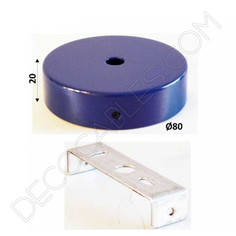 Soporte de techo metálico azul para lámparas Soporte de techo metálico azul para lámparas