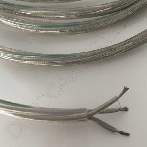 cable eléctrico de silicona transparente 3x0.75