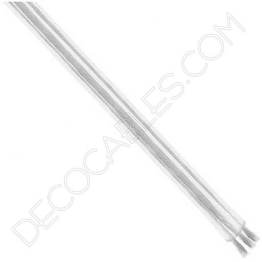 Cable Decorativo de Silicona (Transparente) 3x0,75 5 Cable redondo transparente 3x0,75mm plata silver