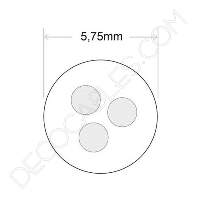 Cable redondo transparente 3x0,75mm plata silver Cable redondo transparente 3x0,75mm plata silver