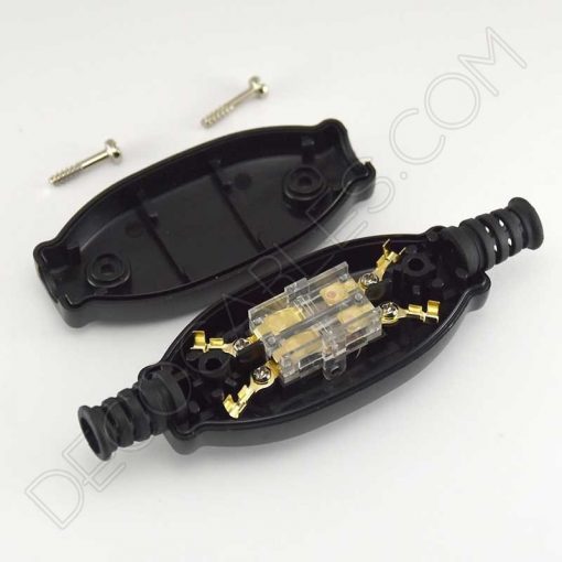 Interruptor de paso estanco negro para lámparas 7 Interruptor de paso estanco