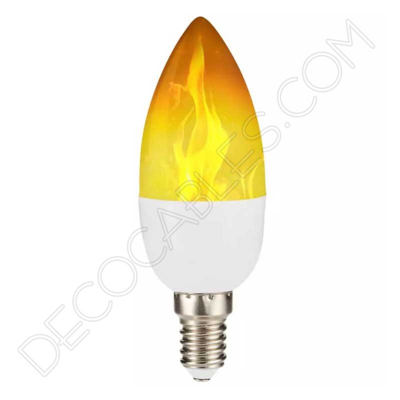 Bombilla vela led efecto llama E14 Bombilla vela led efecto llama E14