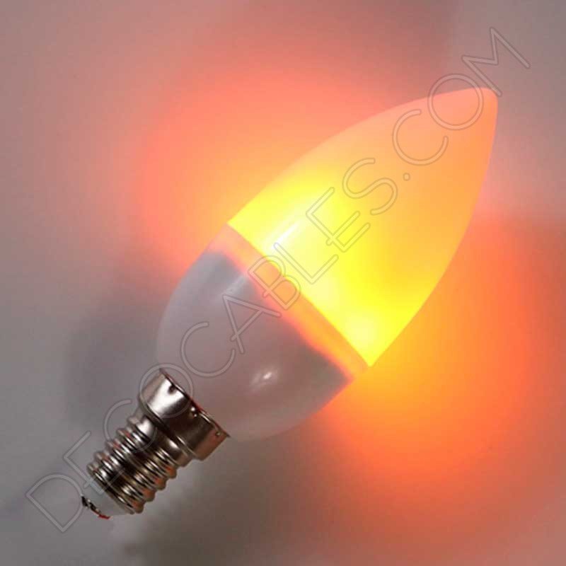 Bombilla vela led efecto llama E14 Bombilla vela led efecto llama E14
