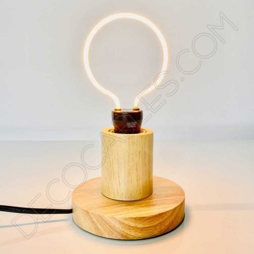 Lámpara base de sobremesa en madera 5 Lámpara base sobremesa madera