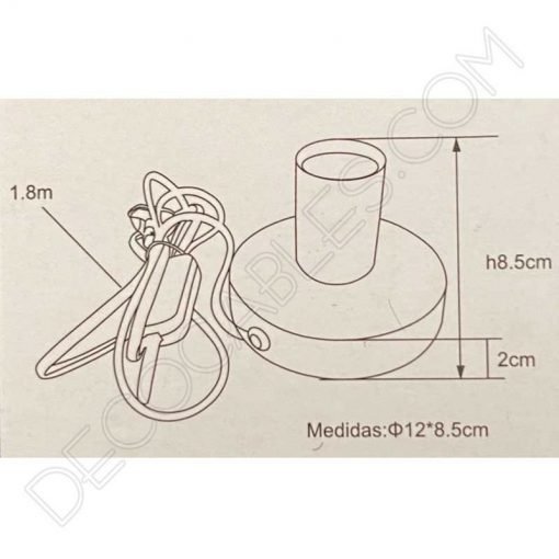 Lámpara base de sobremesa metálica 6 Lámpara base sobremesa metálica