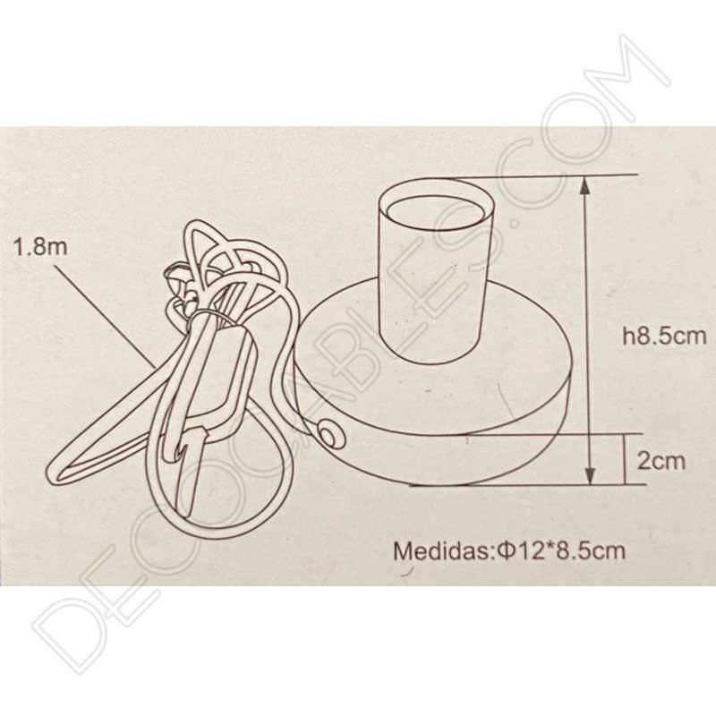 Lámpara base sobremesa metálica Lámpara base sobremesa metálica