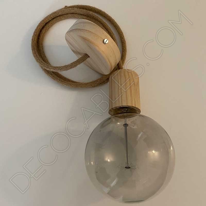 Lámpara colgante de cuerda de cáñamo redonda Lámpara colgante de cuerda de cáñamo redonda