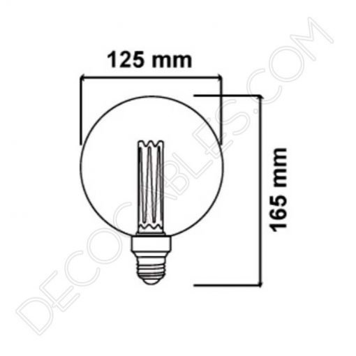 Bombilla Edison globo decorativa Vintage ámbar