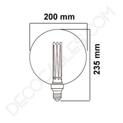 Bombilla Edison globo maxi decorativa Vintage ámbar