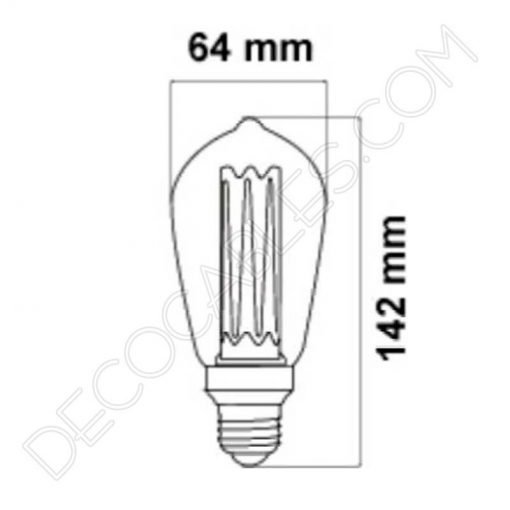 Bombilla Edison Pebetero led decoración Vintage ámbar 4 Bombilla Edison pebetero decorativa Vintage ámbar
