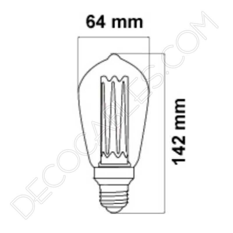 Bombilla Edison pebetero decorativa Vintage ámbar Bombilla Edison pebetero decorativa Vintage ámbar