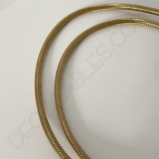 Cable eléctrico forrado de malla metálica 3x0.75 (oro) 2 cable eléctrico forrado de malla metálica 3x0.75