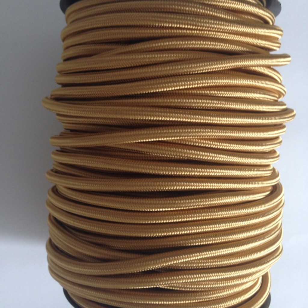 Cable eléctrico textil color champagne Cable eléctrico textil color champagne