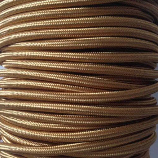 Cable eléctrico textil color champagne
